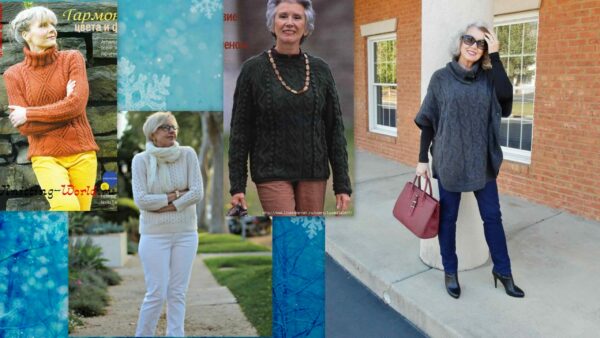 Модные свитера и кофты для женщин старше 55 лет