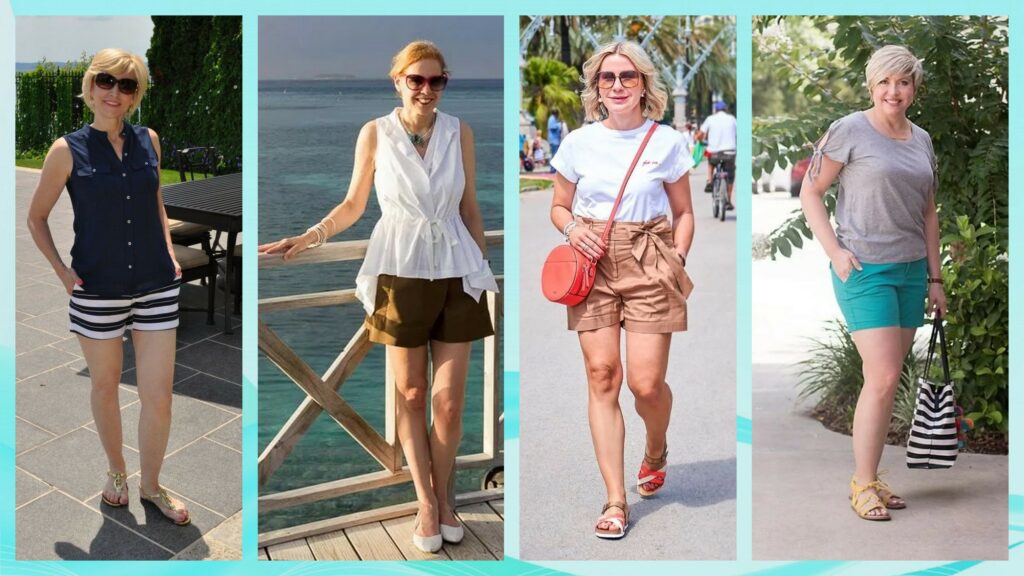 Короткие шорты для женщин 55-60 лет