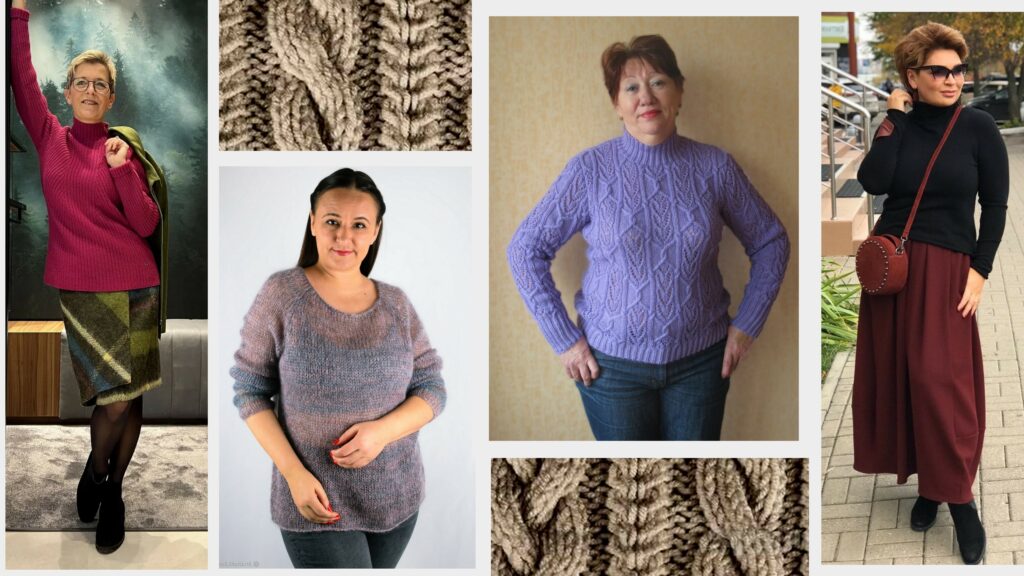 Прилегающий свитер для женщин за 50