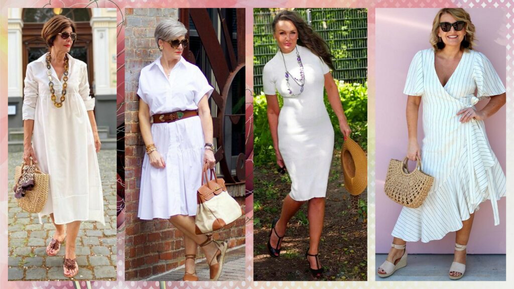 Платья белого цвета для женщин 55-60 лет