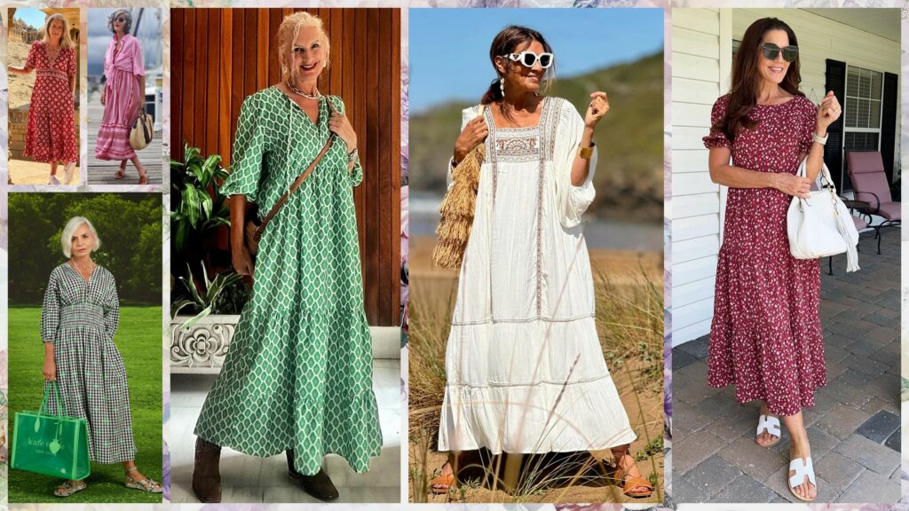 Платья в деревенском стиле для женщин 55-60 лет